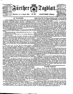 Fürther Tagblatt Mittwoch 4. August 1869