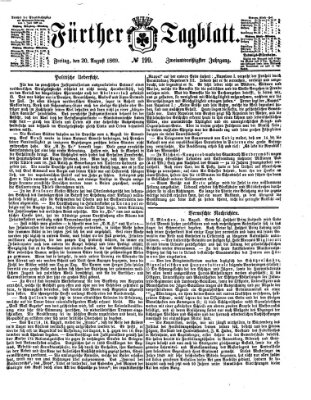 Fürther Tagblatt Freitag 20. August 1869