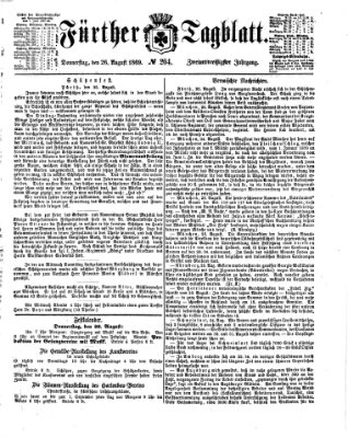 Fürther Tagblatt Donnerstag 26. August 1869