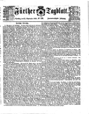 Fürther Tagblatt Samstag 25. September 1869
