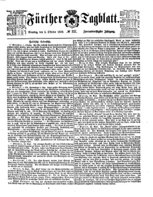Fürther Tagblatt Sonntag 3. Oktober 1869