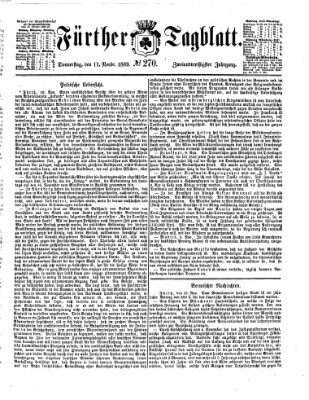 Fürther Tagblatt Donnerstag 11. November 1869