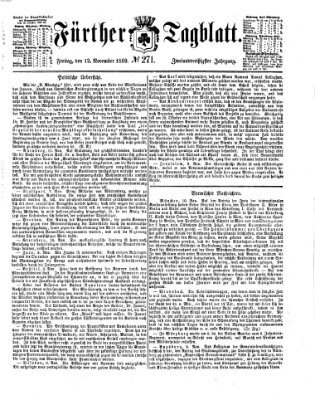 Fürther Tagblatt Freitag 12. November 1869