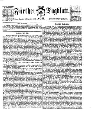 Fürther Tagblatt Donnerstag 2. Dezember 1869