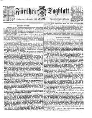 Fürther Tagblatt Dienstag 21. Dezember 1869