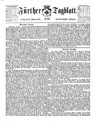 Fürther Tagblatt Freitag 21. Januar 1870