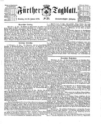 Fürther Tagblatt Sonntag 23. Januar 1870