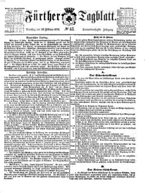 Fürther Tagblatt Samstag 19. Februar 1870