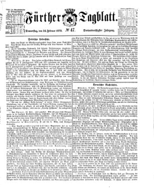 Fürther Tagblatt Donnerstag 24. Februar 1870