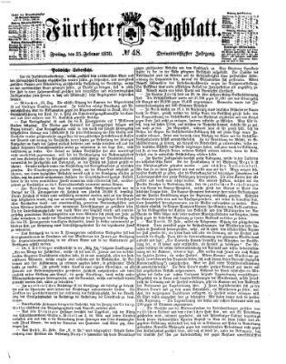 Fürther Tagblatt Freitag 25. Februar 1870