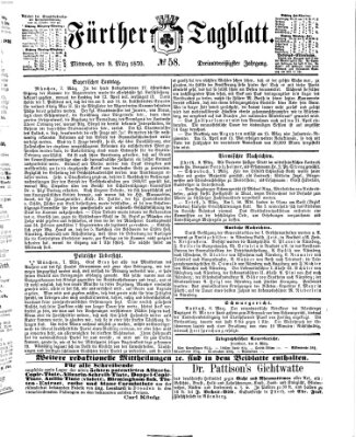 Fürther Tagblatt Mittwoch 9. März 1870