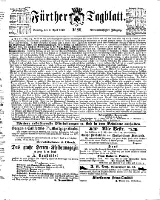 Fürther Tagblatt Sonntag 3. April 1870
