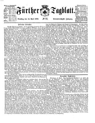 Fürther Tagblatt Samstag 16. April 1870