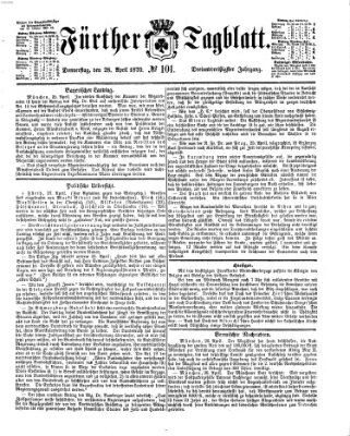 Fürther Tagblatt Donnerstag 28. April 1870