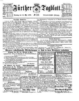 Fürther Tagblatt Sonntag 15. Mai 1870