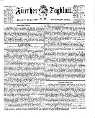 Fürther Tagblatt Mittwoch 22. Juni 1870