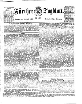 Fürther Tagblatt Samstag 16. Juli 1870