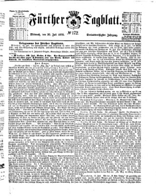Fürther Tagblatt Mittwoch 20. Juli 1870