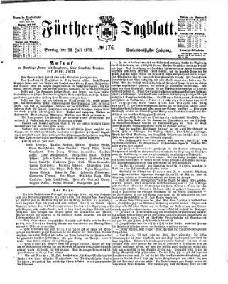 Fürther Tagblatt Sonntag 24. Juli 1870