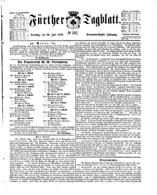 Fürther Tagblatt Samstag 30. Juli 1870