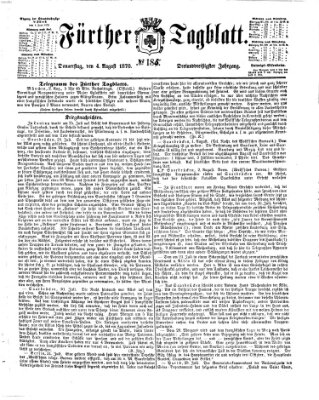 Fürther Tagblatt Donnerstag 4. August 1870