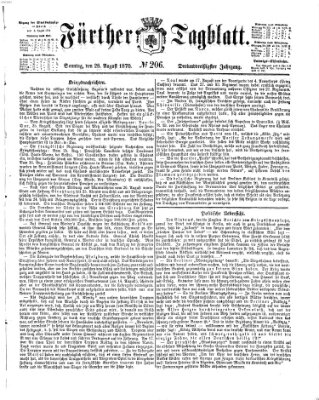 Fürther Tagblatt Sonntag 28. August 1870