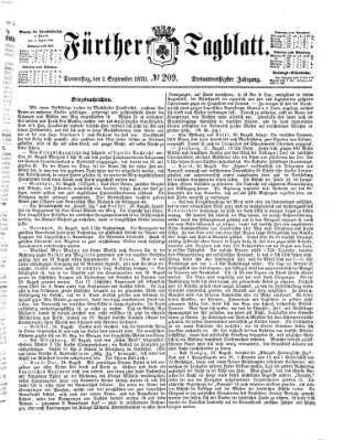 Fürther Tagblatt Donnerstag 1. September 1870