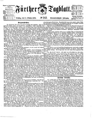 Fürther Tagblatt Dienstag 11. Oktober 1870