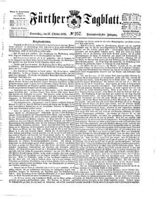 Fürther Tagblatt Donnerstag 27. Oktober 1870
