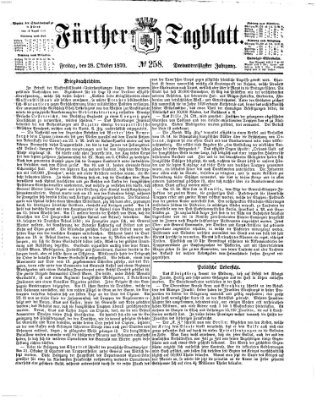 Fürther Tagblatt Freitag 28. Oktober 1870