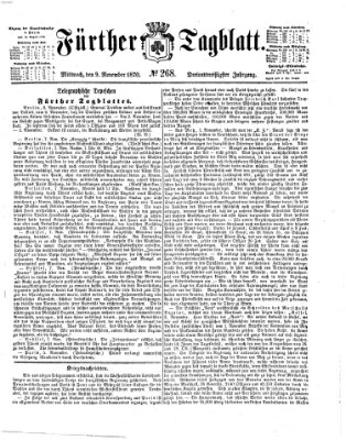 Fürther Tagblatt Mittwoch 9. November 1870