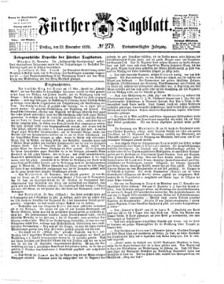 Fürther Tagblatt Dienstag 22. November 1870