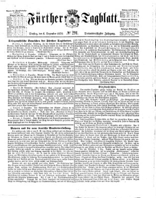Fürther Tagblatt Dienstag 6. Dezember 1870