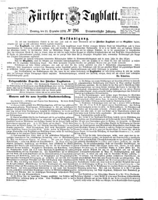 Fürther Tagblatt Sonntag 11. Dezember 1870