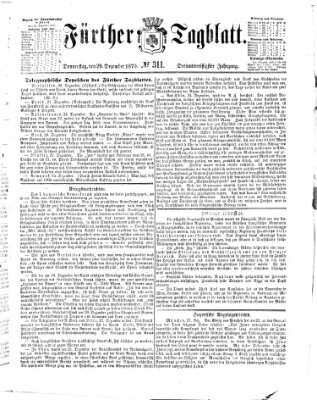 Fürther Tagblatt Donnerstag 29. Dezember 1870