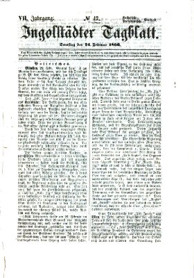 Ingolstädter Tagblatt Samstag 24. Februar 1866