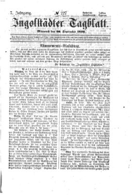 Ingolstädter Tagblatt Mittwoch 26. September 1866