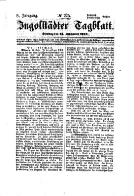 Ingolstädter Tagblatt Dienstag 24. September 1867