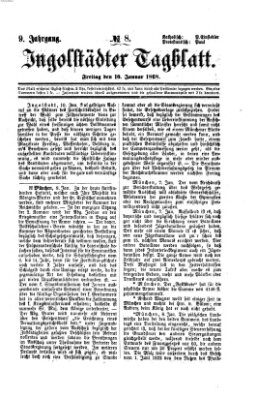Ingolstädter Tagblatt Freitag 10. Januar 1868