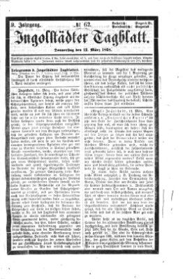 Ingolstädter Tagblatt Donnerstag 12. März 1868
