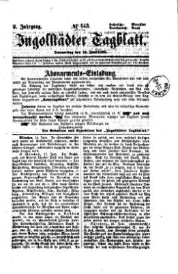 Ingolstädter Tagblatt Donnerstag 18. Juni 1868