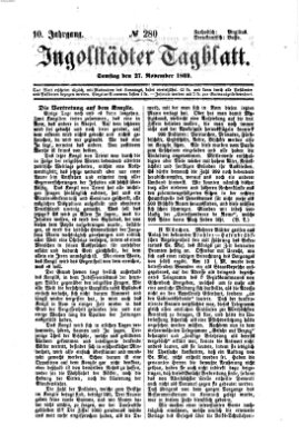 Ingolstädter Tagblatt Samstag 27. November 1869