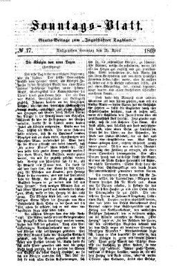 Ingolstädter Tagblatt Sonntag 25. April 1869