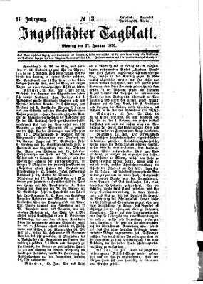 Ingolstädter Tagblatt Montag 17. Januar 1870
