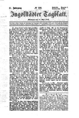 Ingolstädter Tagblatt Mittwoch 11. Mai 1870