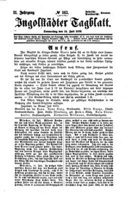 Ingolstädter Tagblatt Donnerstag 14. Juli 1870