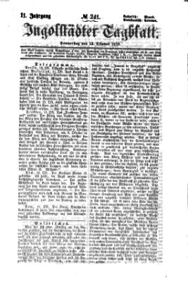 Ingolstädter Tagblatt Donnerstag 13. Oktober 1870