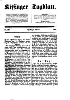 Kissinger Tagblatt Dienstag 5. Oktober 1869