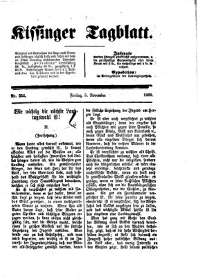 Kissinger Tagblatt Freitag 5. November 1869