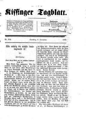 Kissinger Tagblatt Samstag 6. November 1869